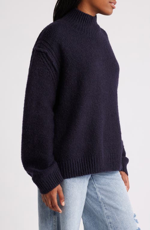 Shop Topshop Turtleneck Sweater In Navy