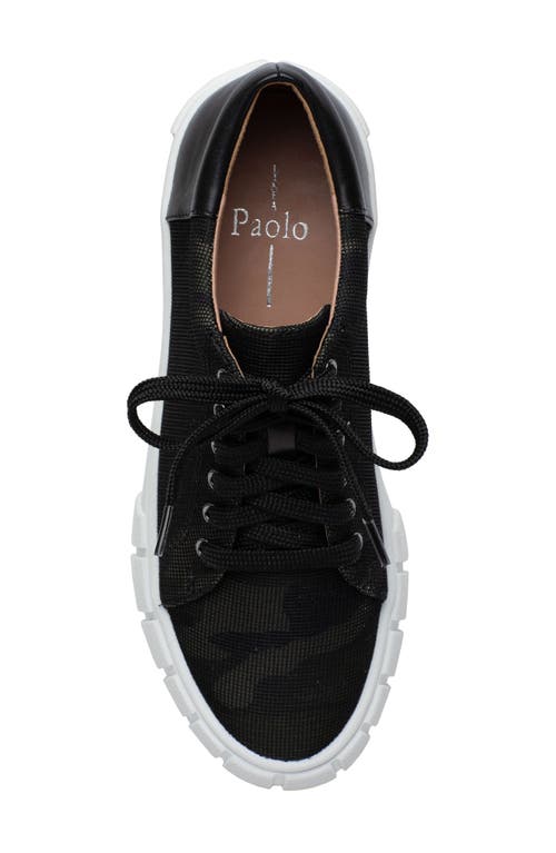 Linea Paolo Kenzi Platform Sneaker In Camo/black