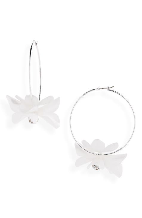 Floral Statement Hoop Earrings