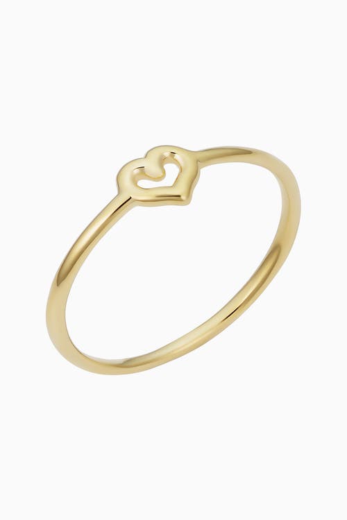 Shop Oradina 14k Yellow Gold Heart Of Gold Ring