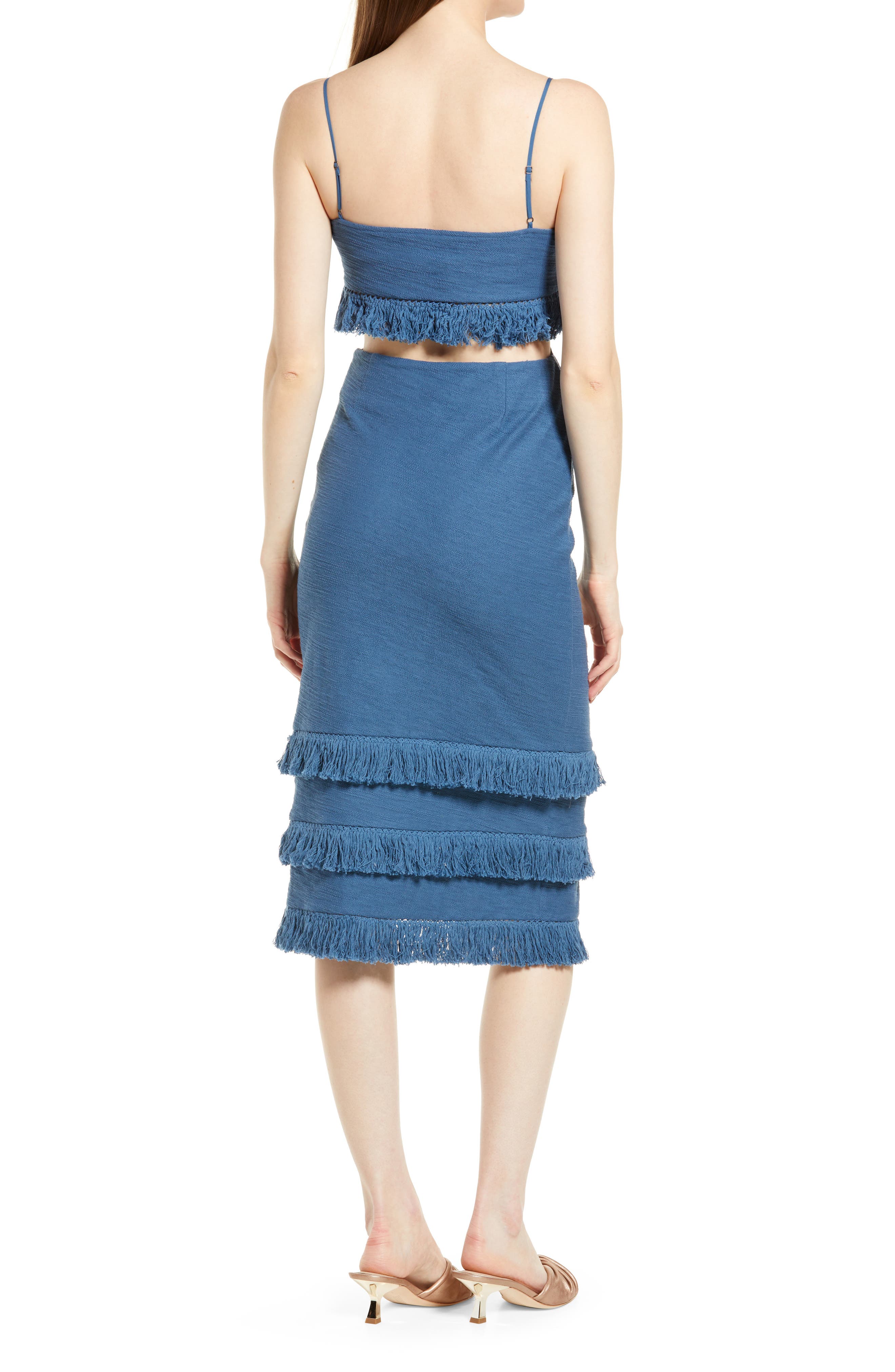 Saylor Sachi Fringe Tiered Dress 