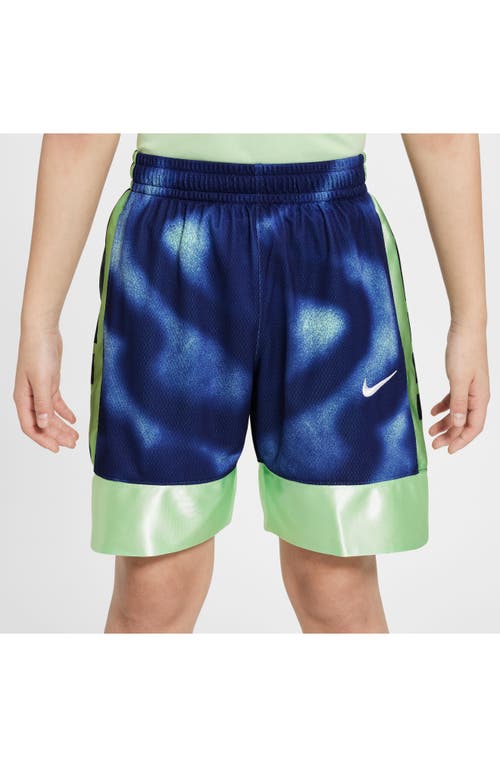 Shop Nike Kids' Dri-fit Elite Athletic Shorts In Vapor Green/blue/white