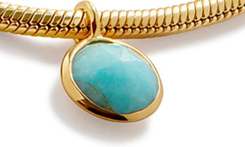 Shop Monica Vinader Eclipse Amazonite Friendship Bracelet In 18ct Gold Vermeil/amazonite