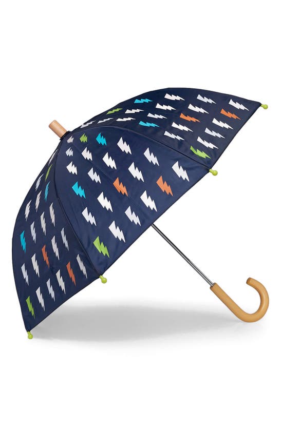 Hatley Kids' Thunderbolts Color Changing Umbrella In Blue