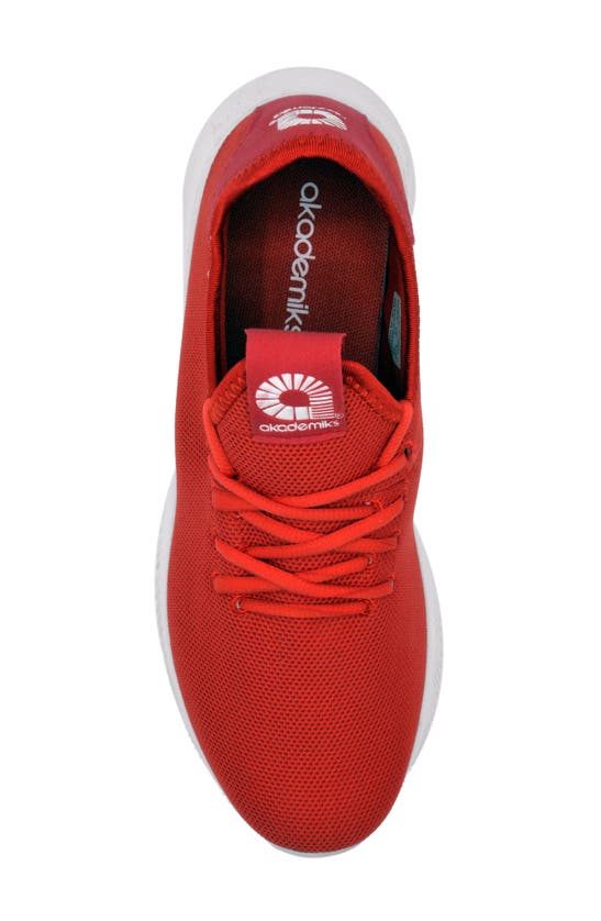 Akademiks Pulse Knit Jogging Sneaker In Red