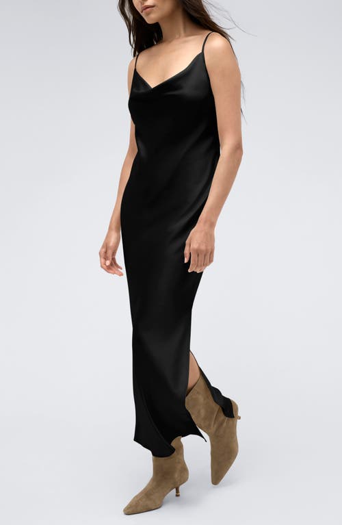 Kenneth Cole Cowl Neck Slipdress In Black