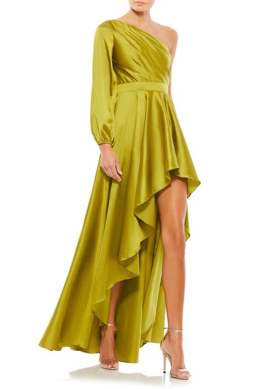 Mac Duggal One-Shoulder Single Long Sleeve High-Low Gown at Nordstrom,