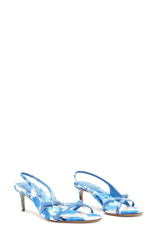 Shop Alexandre Birman Maia Slingback Sandal In Perry Blue/ Blue