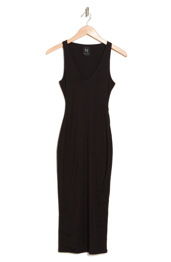N By Naked Wardrobe Sleeveless Midi Dress In Black