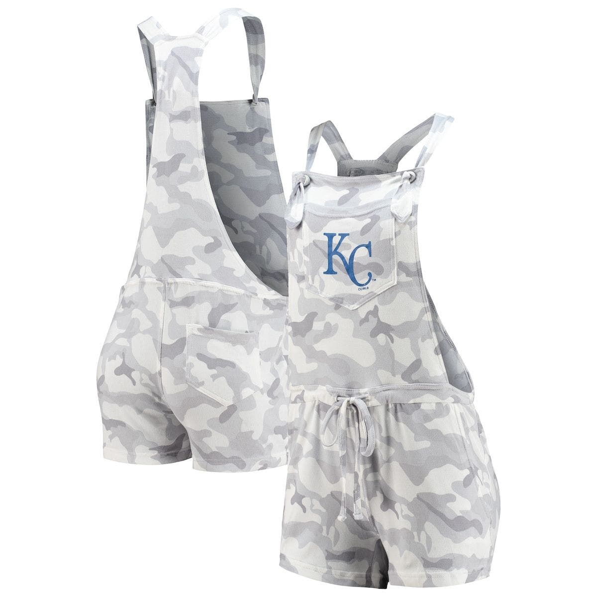 Nordstrom Women Clothing Dungarees Womens Gray Kansas City Royals Camo Overall Romper at Nordstrom 