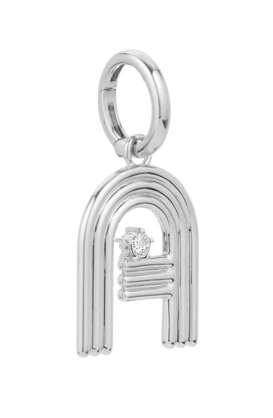 Shop Adina Reyter Groovy Letter Charm Pendant In Silver - A