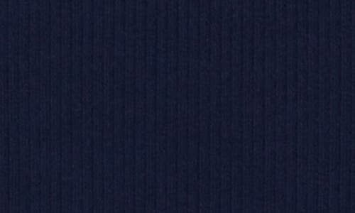 Rag & Bone Asher Side Button Rib Sweater Skirt In Navy