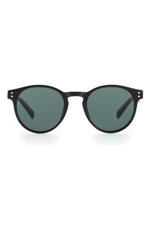 levi's 50mm Round Sunglasses in Black/Green