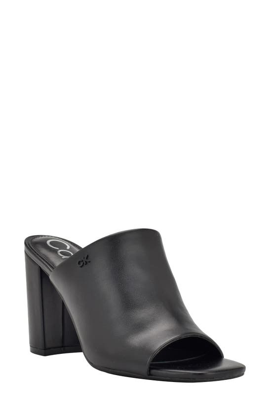 Calvin Klein Jotie Heeled Mule In Black 002