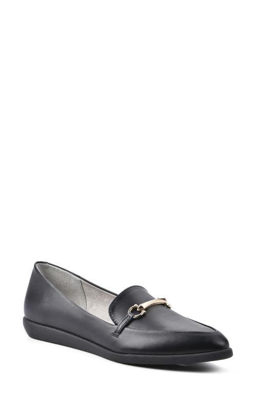 Shop Cliffs By White Mountain Maria Pointed Toe Loafer In Black/smooth