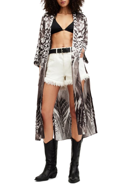 AllSaints Carine Sierra Abstract Print Duster White at Nordstrom, Us