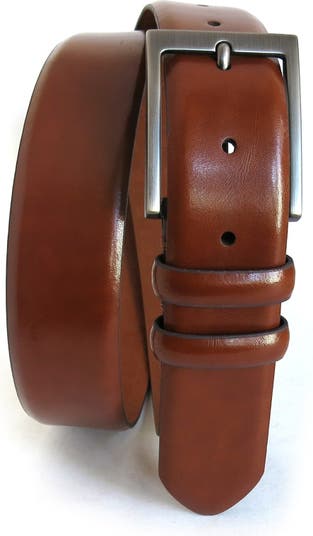 Tommy Hilfiger Double-loop Feather-edge Belt in Brown for Men