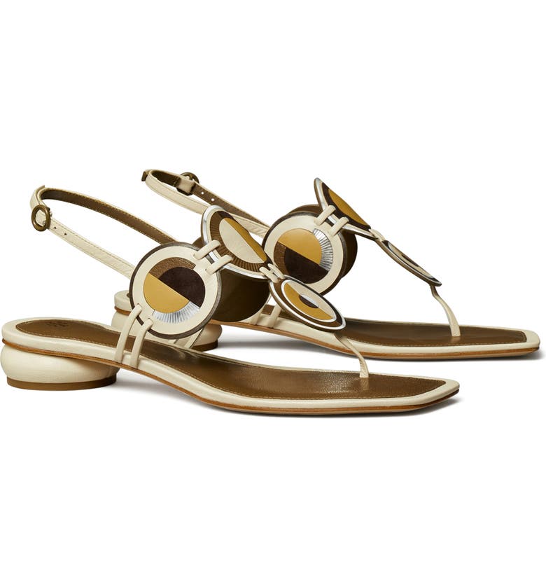 Tory Burch Marquetry Flat Disk Slingback Sandal | Nordstrom