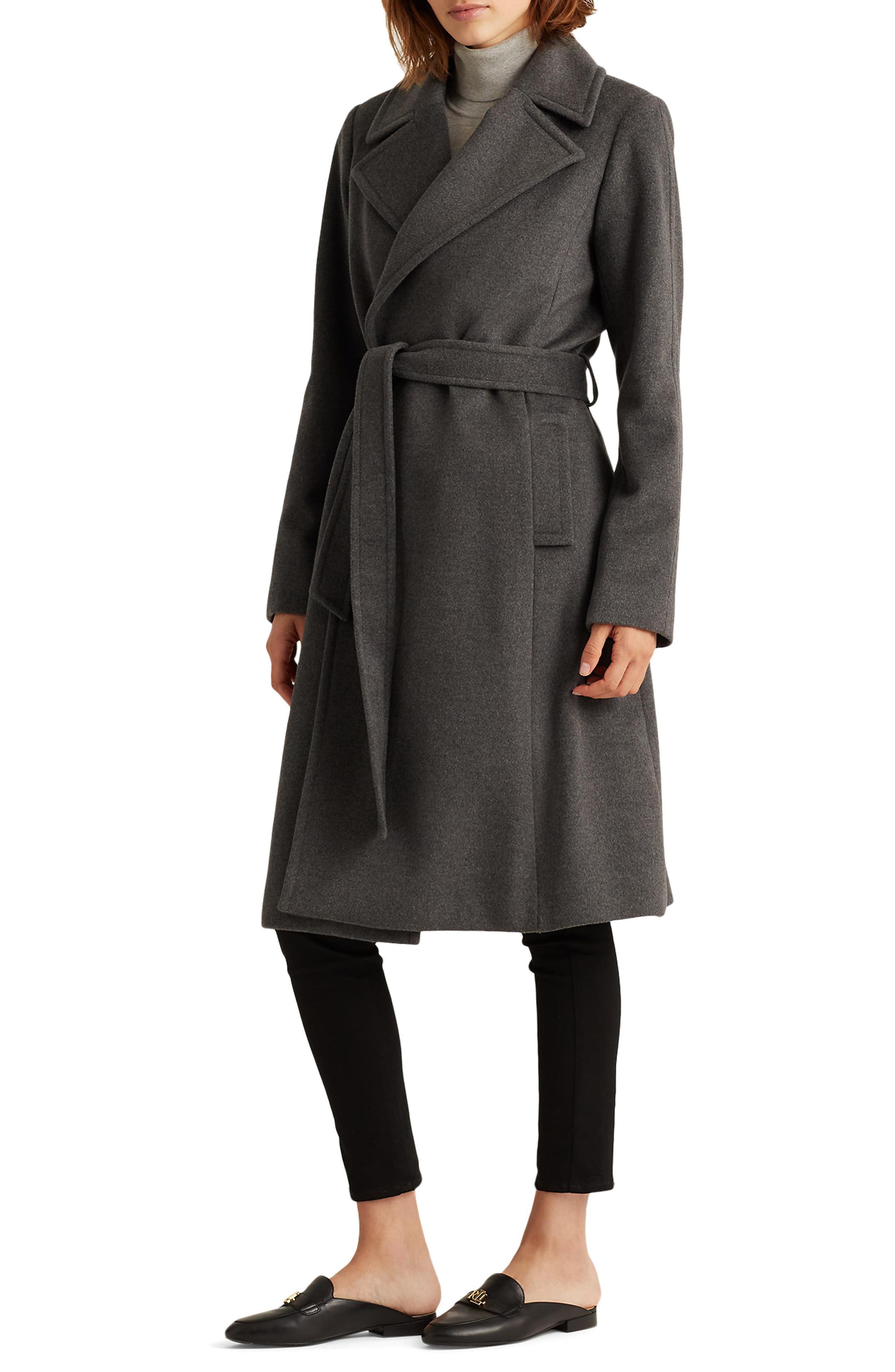 Lauren Ralph Lauren | Wool Blend Wrap Coat | Nordstrom Rack