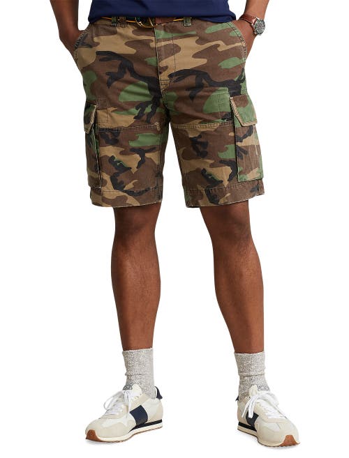 Shop Polo Ralph Lauren Camo Gellar Cargo Shorts In Surplus Camo