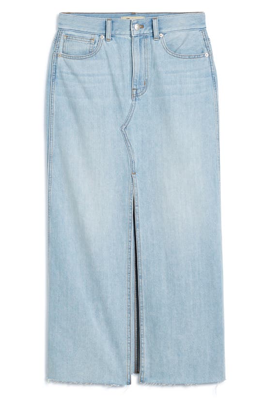 Shop Madewell The Rilee Denim Midi Skirt In Fitzgerald Wash