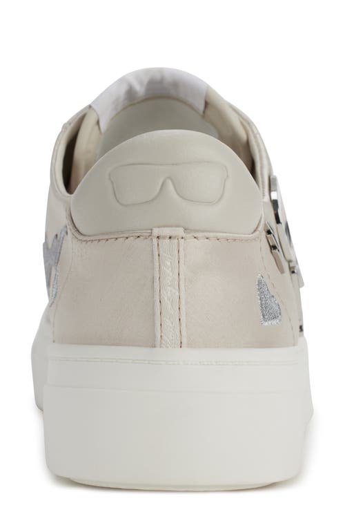 Shop Karl Lagerfeld Paris Cate Pins Platform Sneaker In Soft White