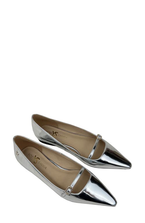 Yosi Samra Victoria Mary Jane Flat In Silver