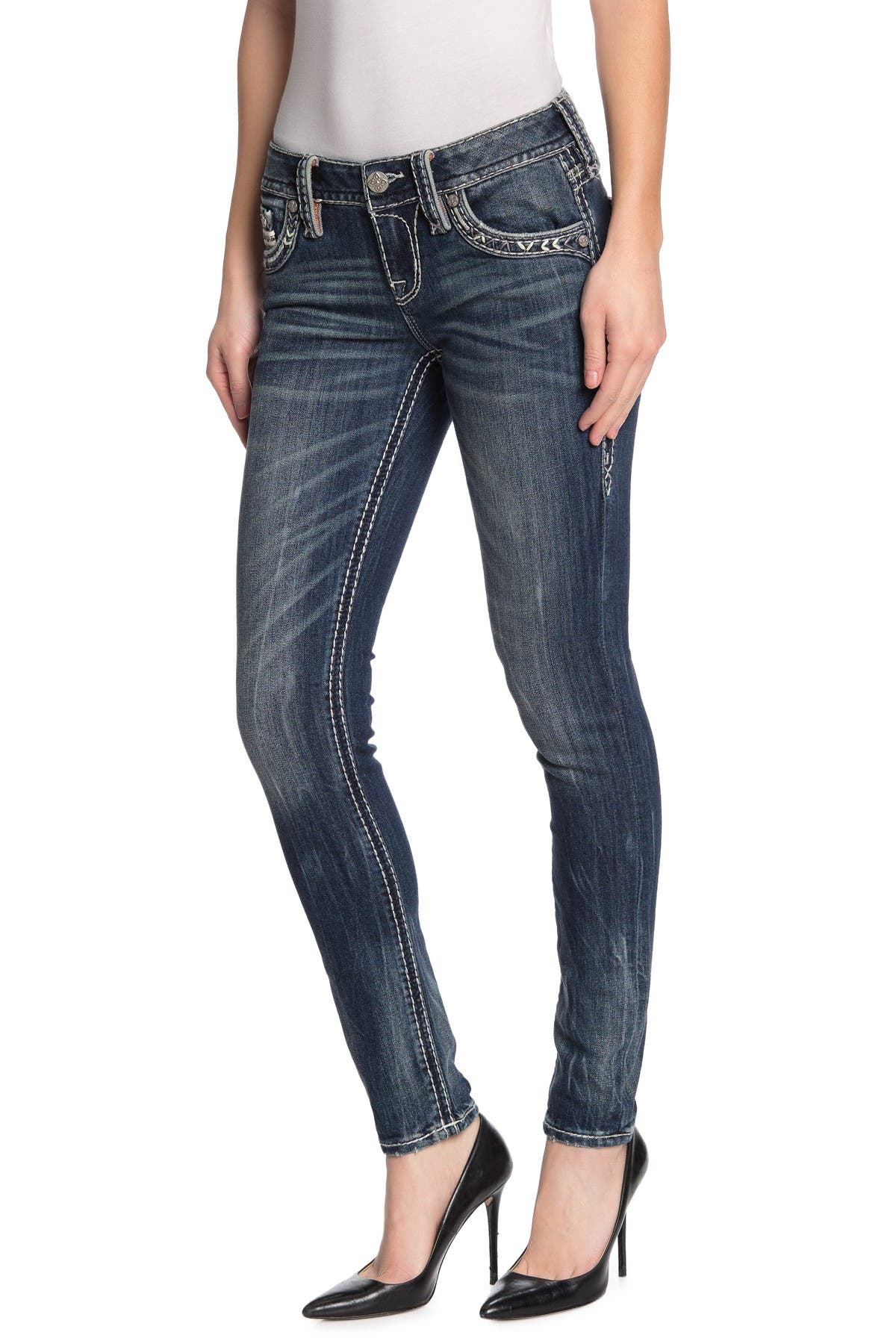 high waisted rock revival jeans