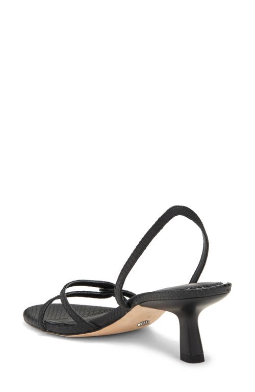 Shop Paige Fiona Slingback Kitten Heel Sandal In Black Embossed