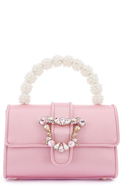 Margaux Imitation Pearl Top Handle Bag in Blossom Pink