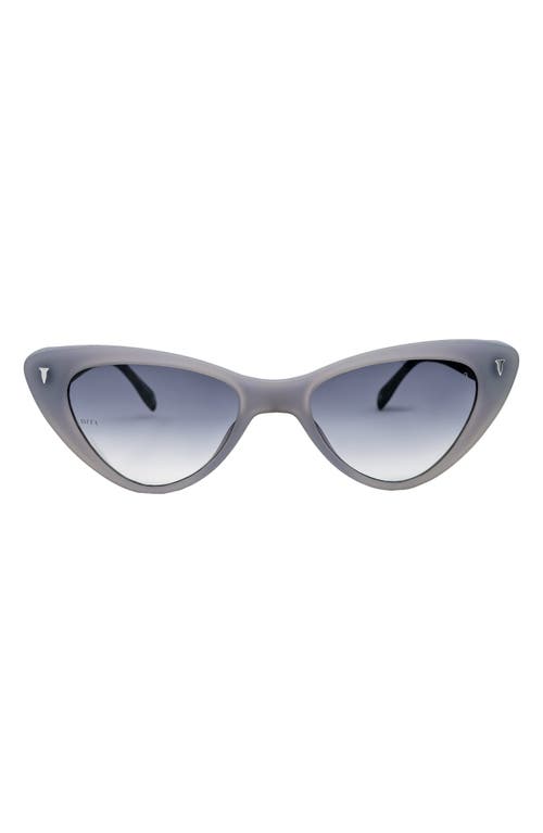 54mm Cat Eye Sunglasses in Matte Milky Grey/Mt Grey Demi