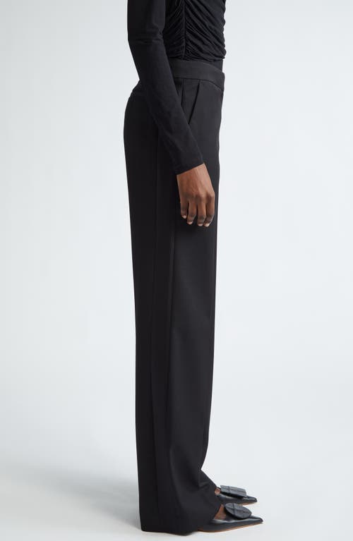 Shop Zimmermann Pavilion Wool Blend Straight Leg Tux Pants In Black