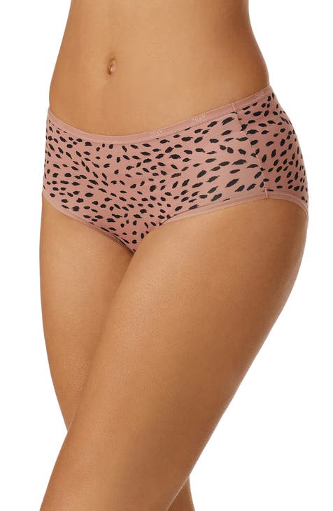 DKNY Women's 4 Pack Microfiber Hipster Underwear Small Pink, Sage
