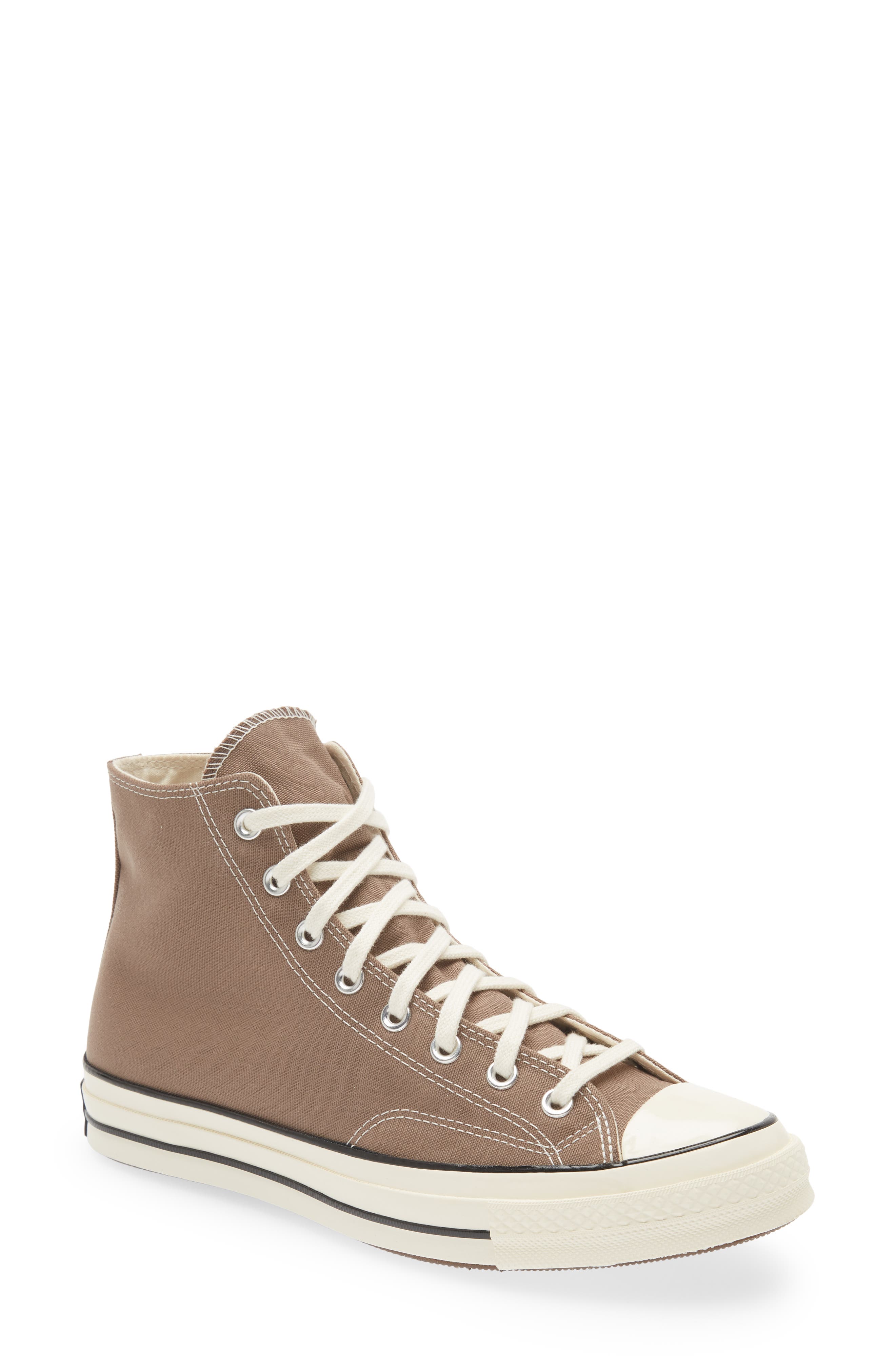 brown high top sneakers women's