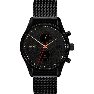 Mvmt Voyager Caviar Chronograph Mesh Strap Watch, 42mm
