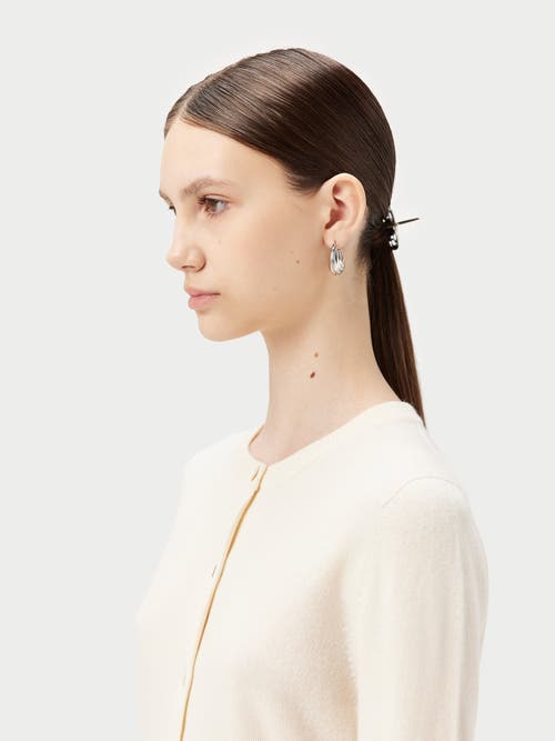 Gobi Cashmere Crew Neck Cardigan In Marshmallow
