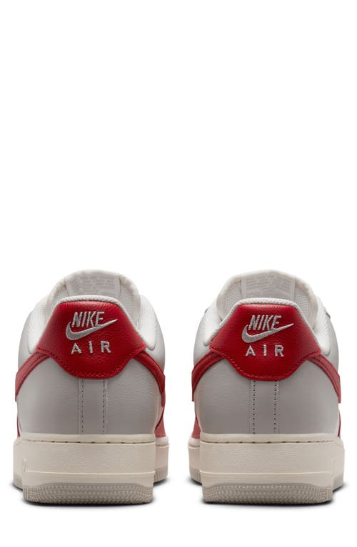 Shop Nike Air Force 1 '07 Lv8 Basketball Sneaker In Light Iron Ore/gym Red