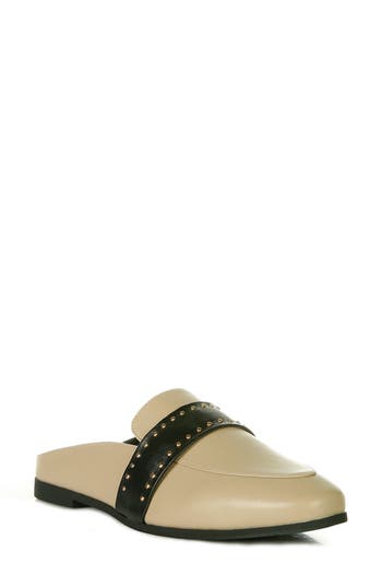 Shop London Rag Walkout Studded Mule In Taupe