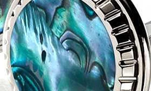 M Clip M-clip® Abalone Cuff Links In Stainless Steel/green