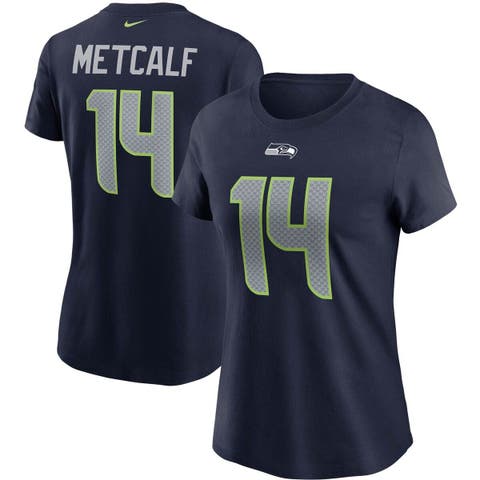 Men's Nike Dk Metcalf Neon Green Seattle Seahawks Name & Number T-Shirt