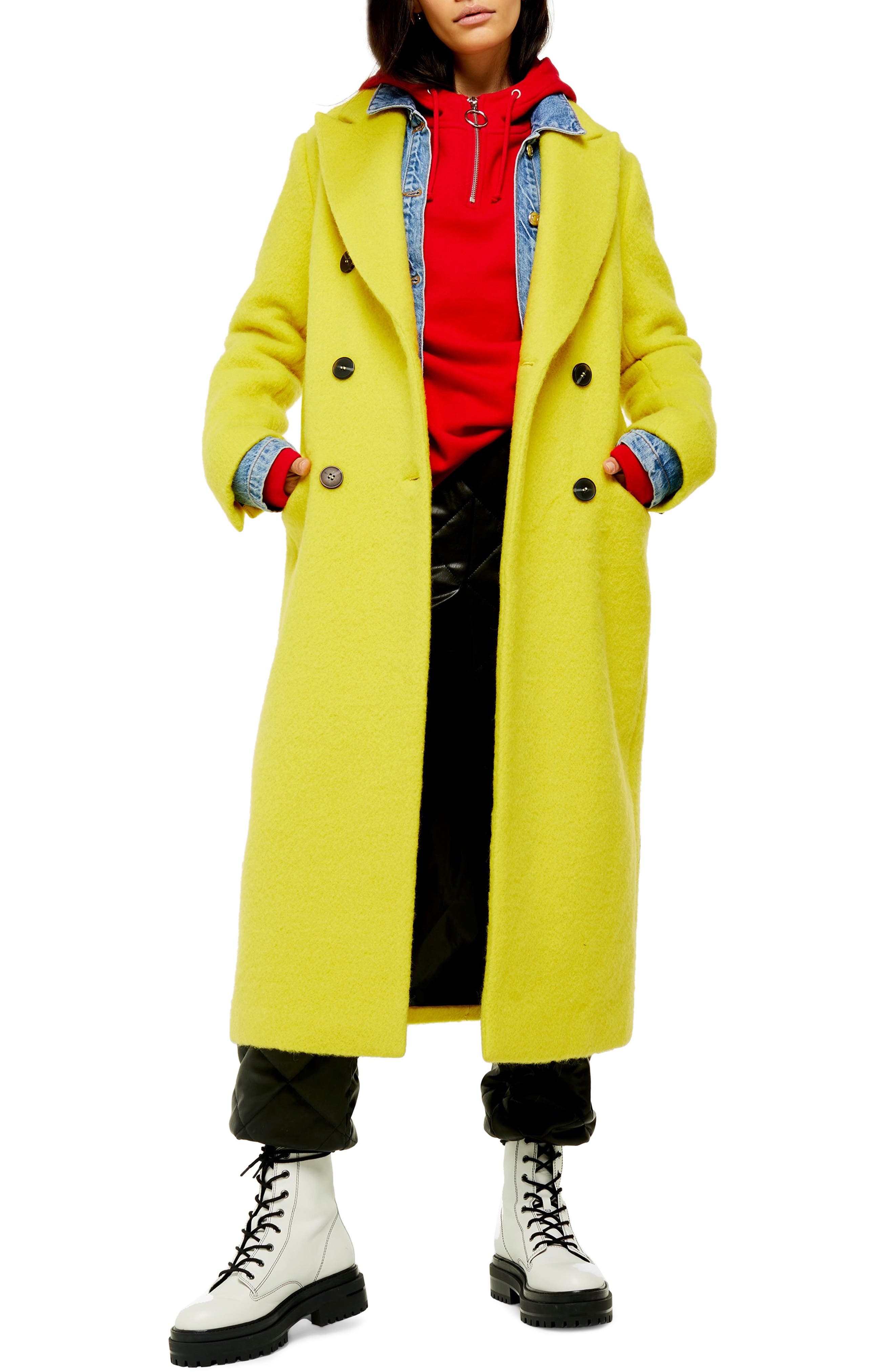 yellow longline coat