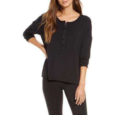 Maison Du Soir Courtney Madrid Pajama Top, Black