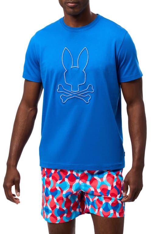 Shop Psycho Bunny Panama Embroidered Logo T-shirt In Nautical Blue