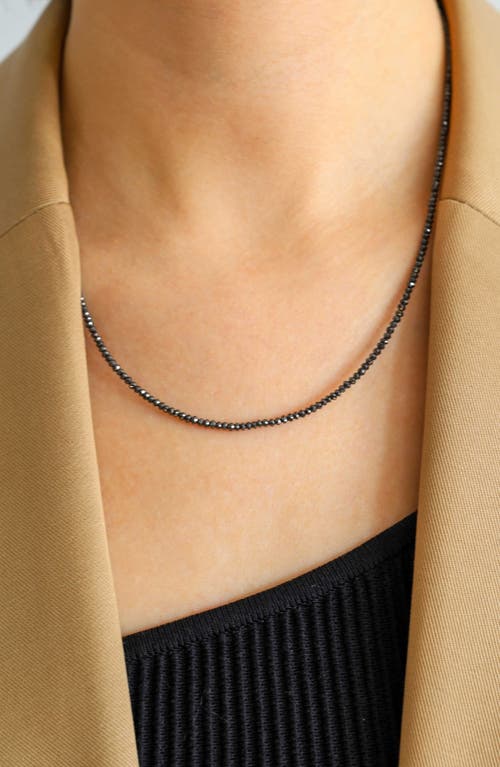 Shop Sethi Couture Diamond Necklace In Black/white Gold