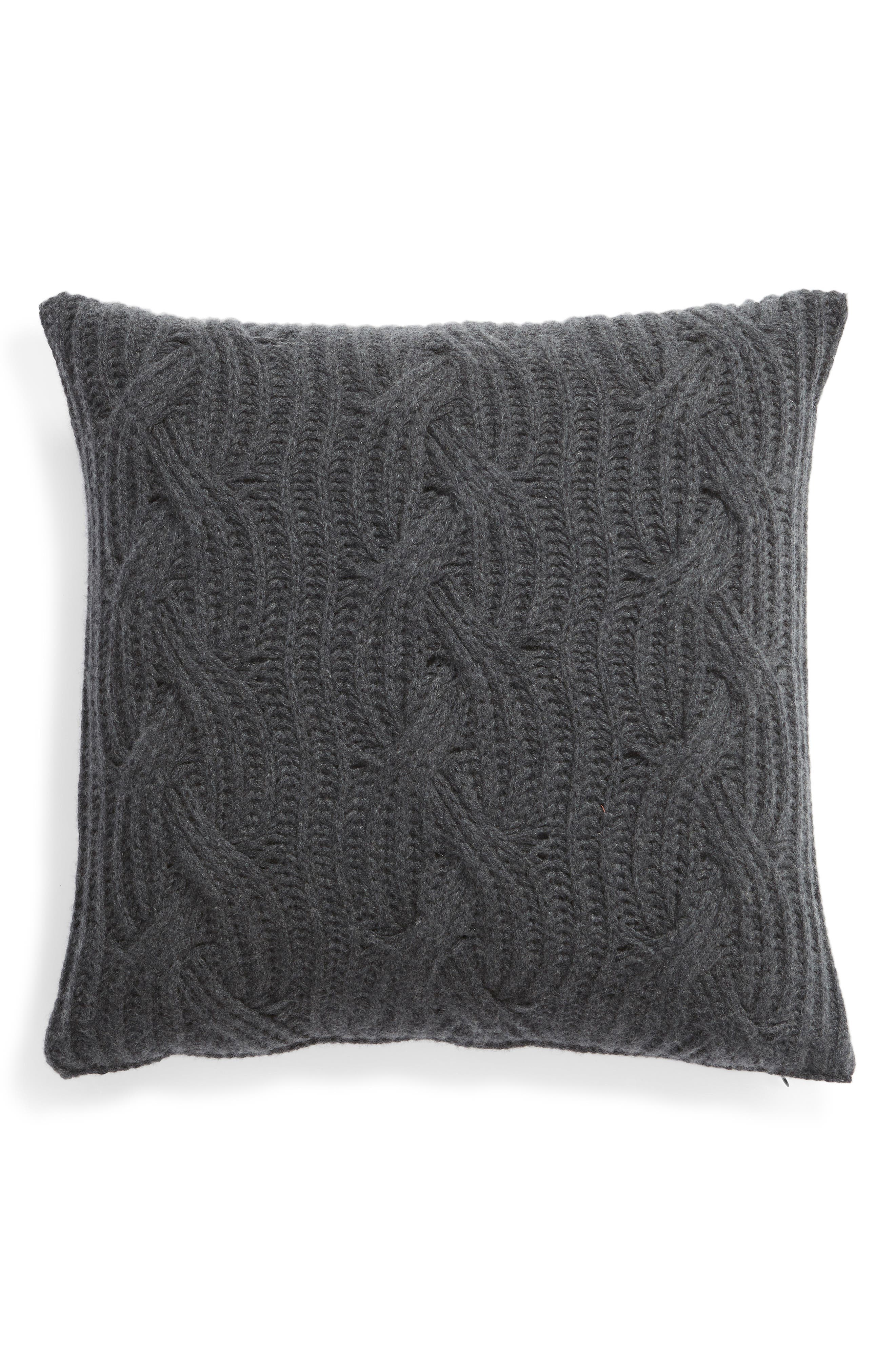 Nordstrom Signature Cable Knit Cashmere Accent Pillow Nordstrom