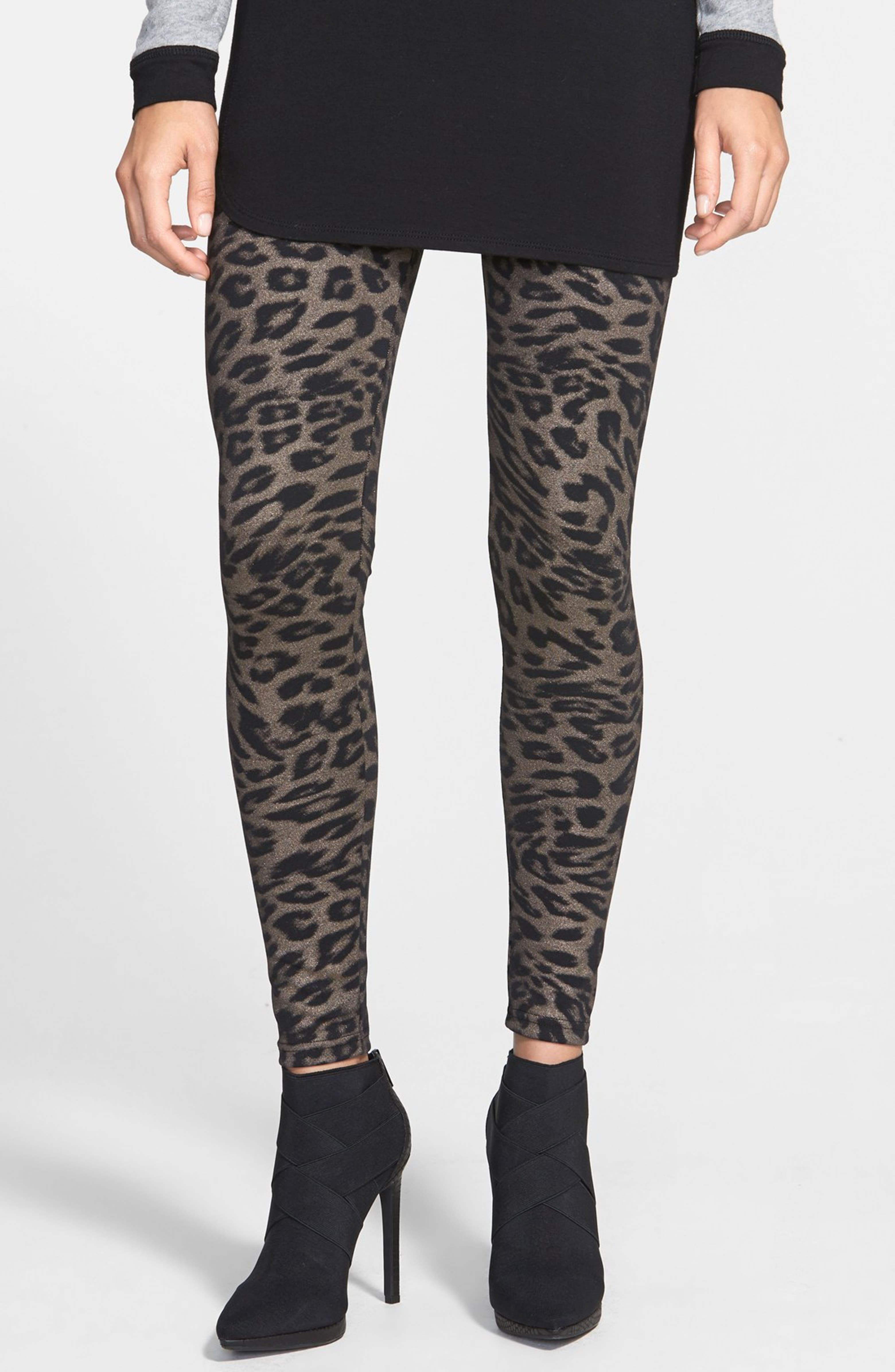 leopard-print jersey leggings