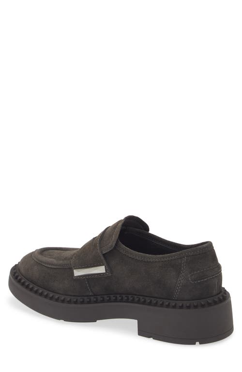 Ash Medusa Loafers In Gunmetal Suede In Bistro