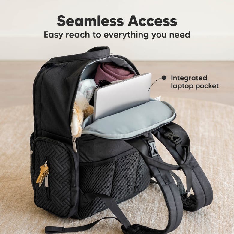 Keababies Bree Diaper Backpack In Charcoal