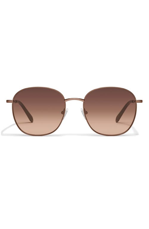 Quay Australia Jezabell 54mm Gradient Round Sunglasses In Chocolate / Brown Fawn