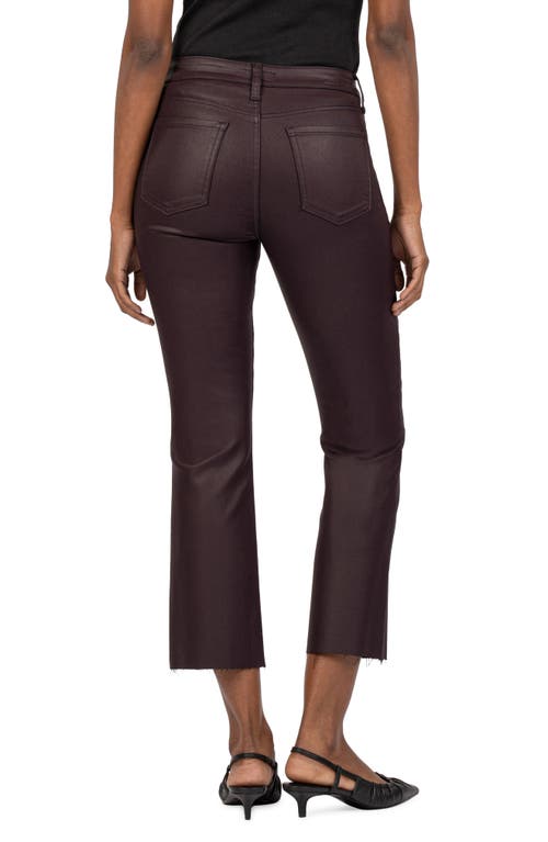 Shop Kut From The Kloth Kelsey Crop Kick Flare Jeans In Sangria